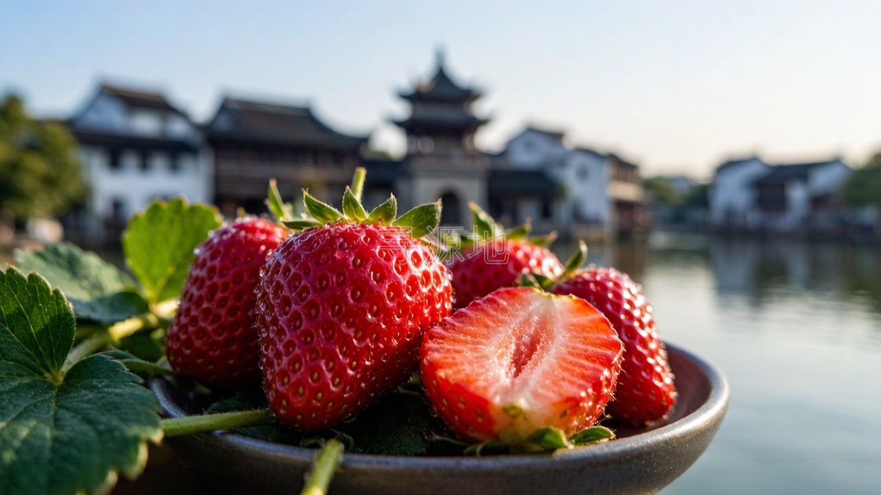长丰草莓 实体产业园区风貌
